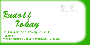 rudolf kokay business card